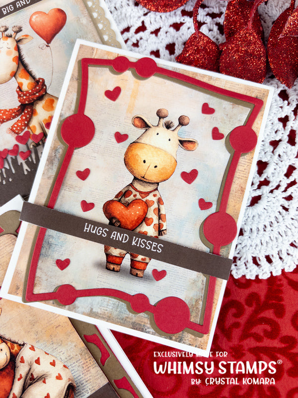 Quick Card Fronts - Heartfelt Giraffes 2 - Whimsy Stamps