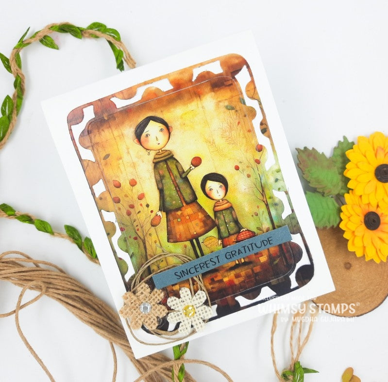 Quick Card Fronts - Primitive Gratitude - Whimsy Stamps