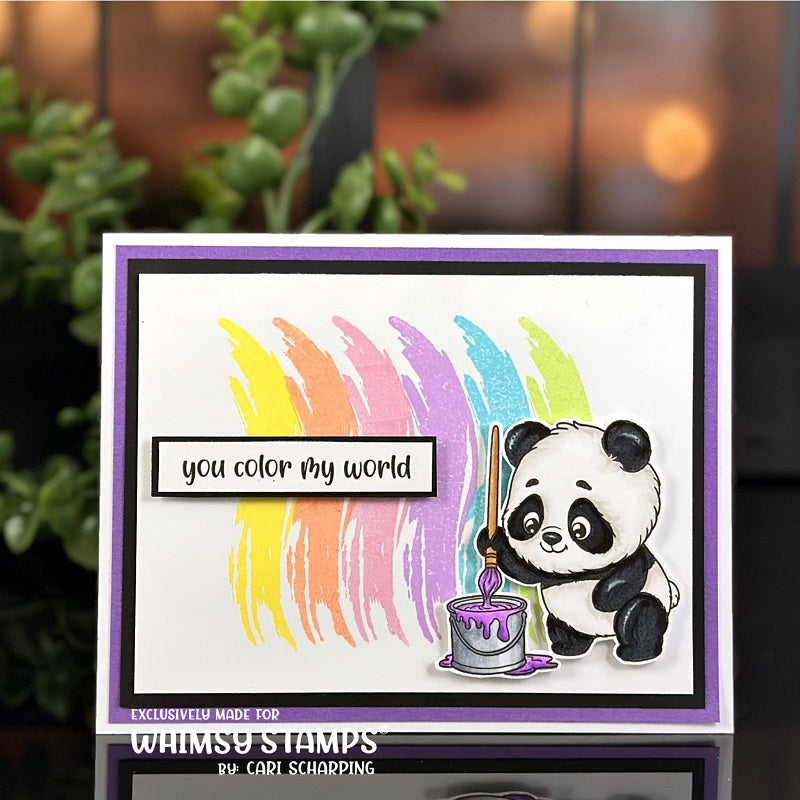 Panda Painter Clear Stamps - Whimsy Stamps