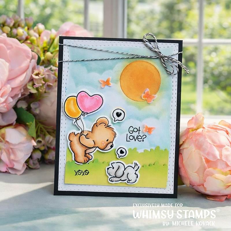 Bear Love Outline Die Set - Whimsy Stamps