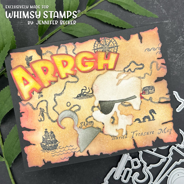 **NEW Arrgh Word and Shadow Die Set - Whimsy Stamps