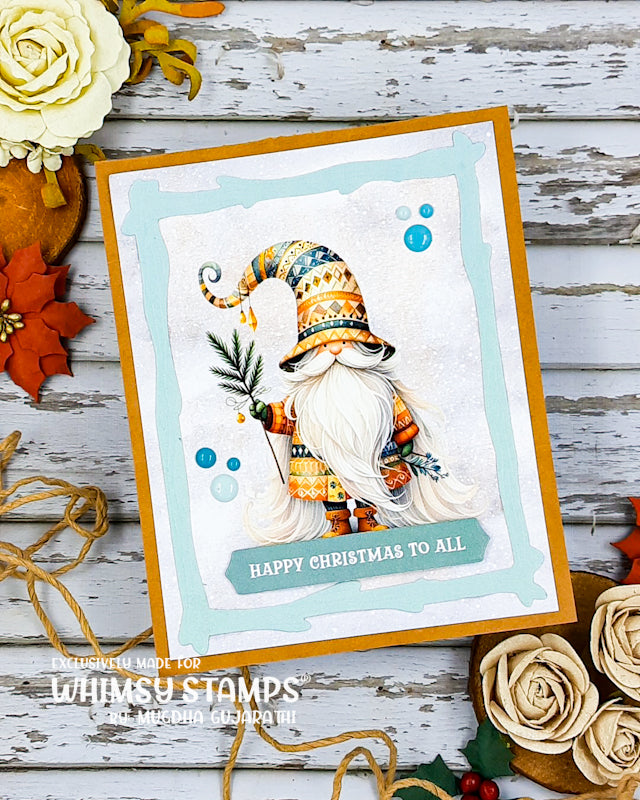 *NEW Quick Card Fronts - Woodland Santa 2 - Whimsy Stamps