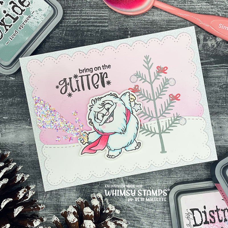 **NEW Don't Peek Yeti Outline Die Set - Whimsy Stamps