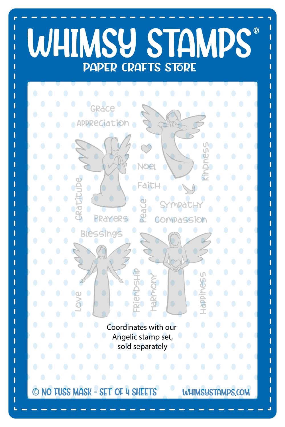 Angelic - NoFuss Masks - Whimsy Stamps