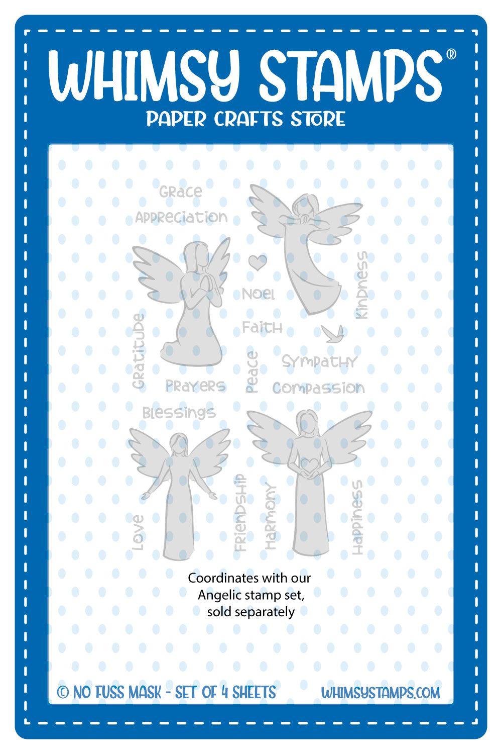 Angelic - NoFuss Masks - Whimsy Stamps