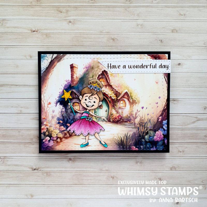 Fairy Princess Girl - Digital Stamp - Whimsy Stamps