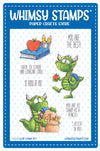 **NEW Back to School Dragons Clear Stamps - Whimsy Stamps