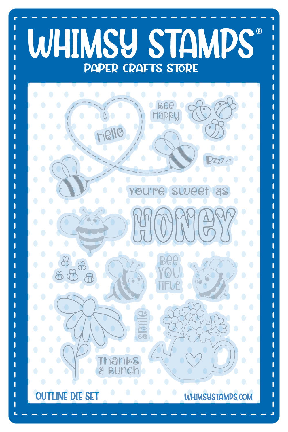 **NEW BeeYOUtiful Outline Die Set - Whimsy Stamps