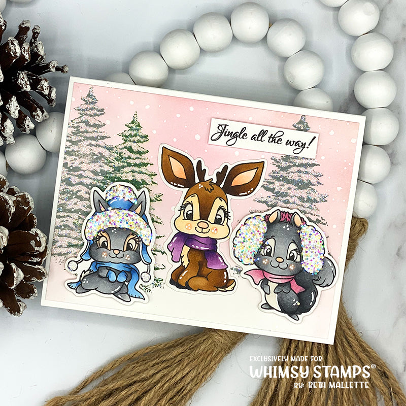 Christmas in the Woods Outlines Die Set - Whimsy Stamps