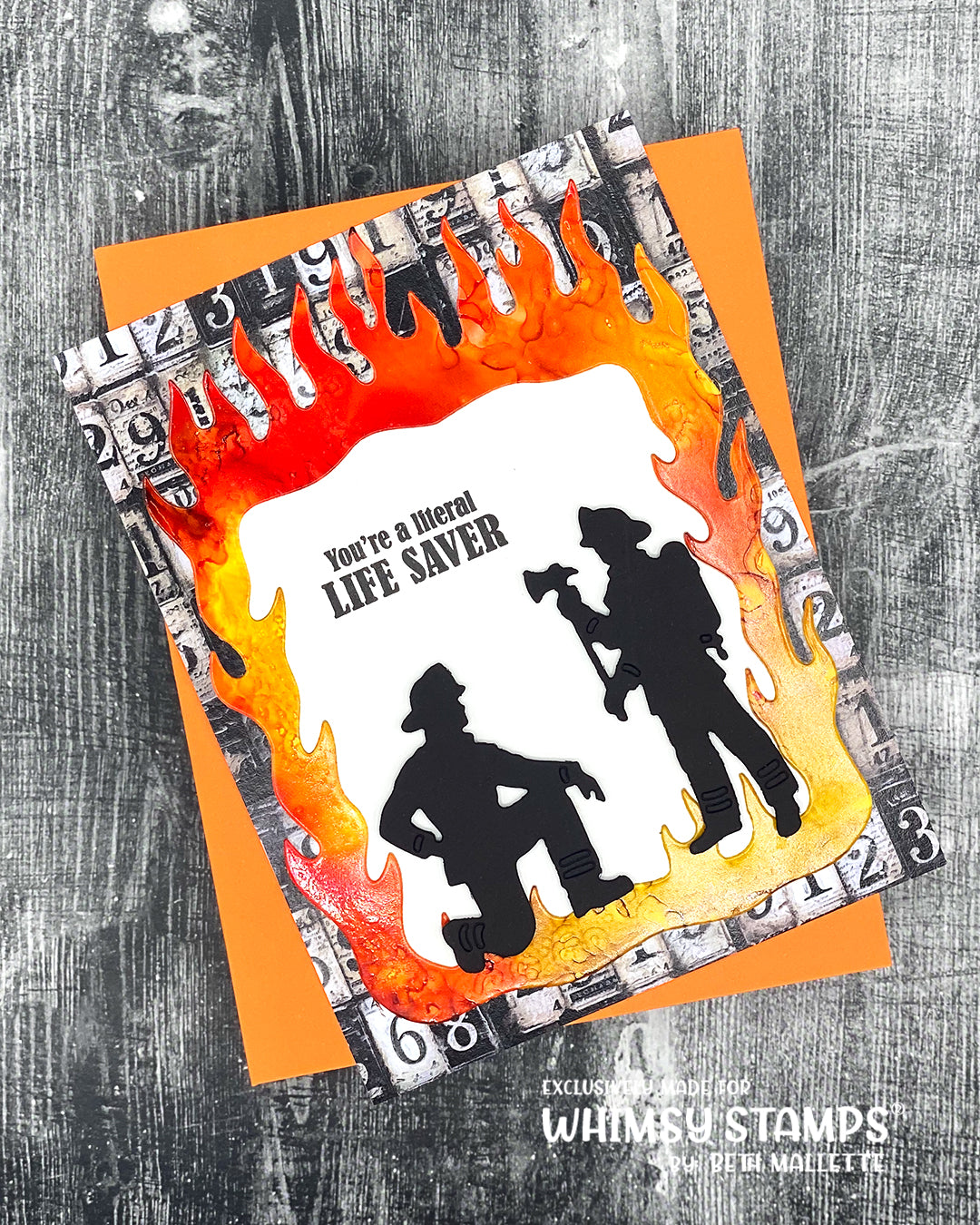 Firefighter Clear Stamps - Whimsy Stamps
