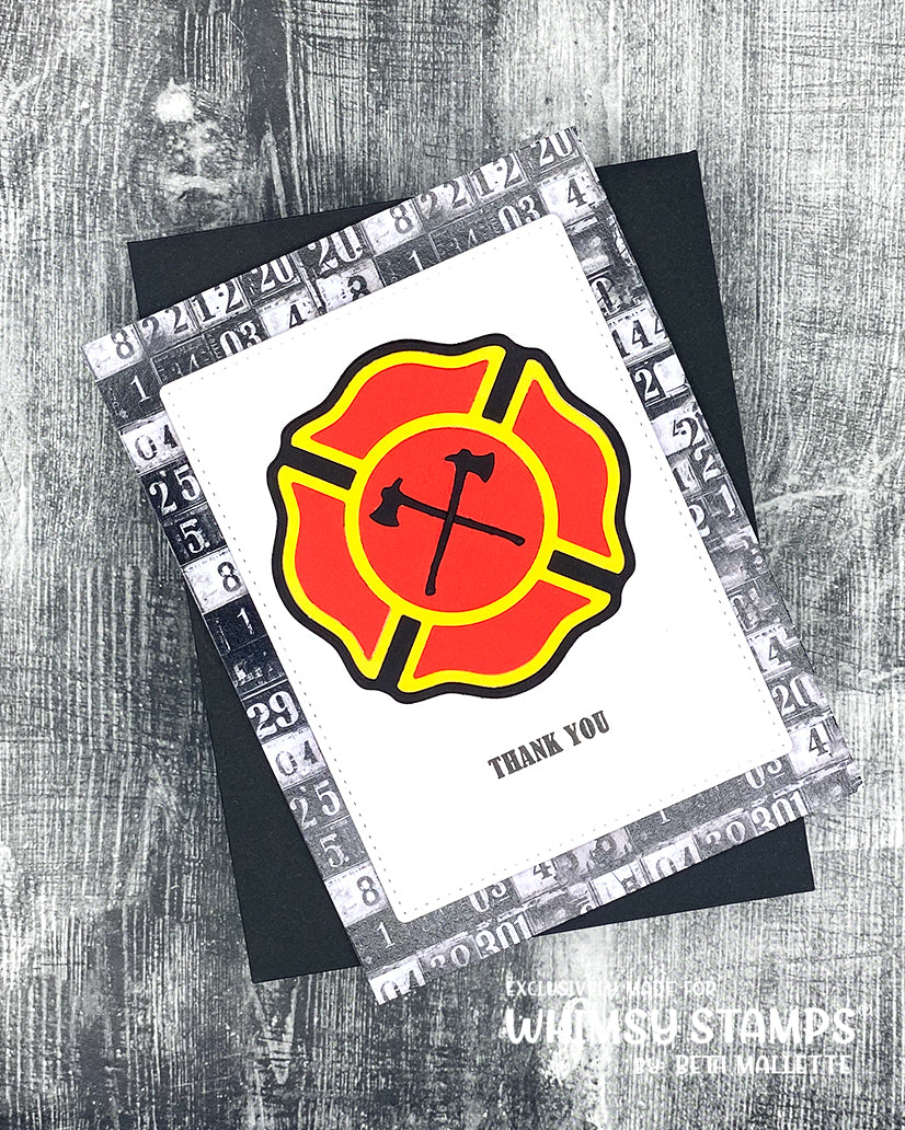 6x6 Paper Pack - Grungy Numbers - Whimsy Stamps