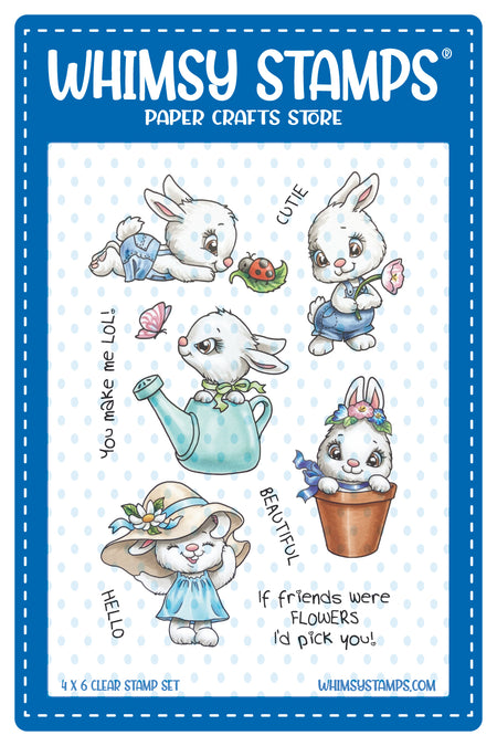 **NEW Bunnies in the Garden Clear Stamps - Whimsy Stamps