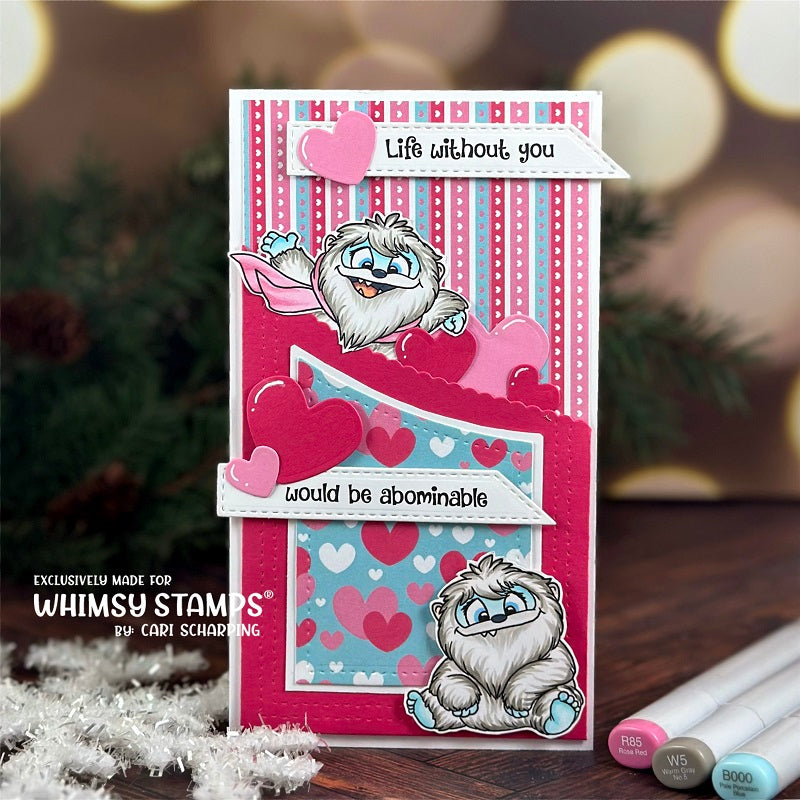 Don't Peek Yeti Clear Stamps - Whimsy Stamps