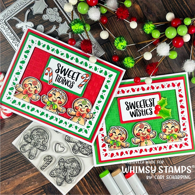 Sweet Gingerbread Couple Clear Stamps - Whimsy Stamps