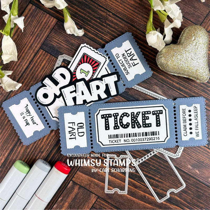 *NEW Terrific Slim Tickets Windows Die Set - Whimsy Stamps