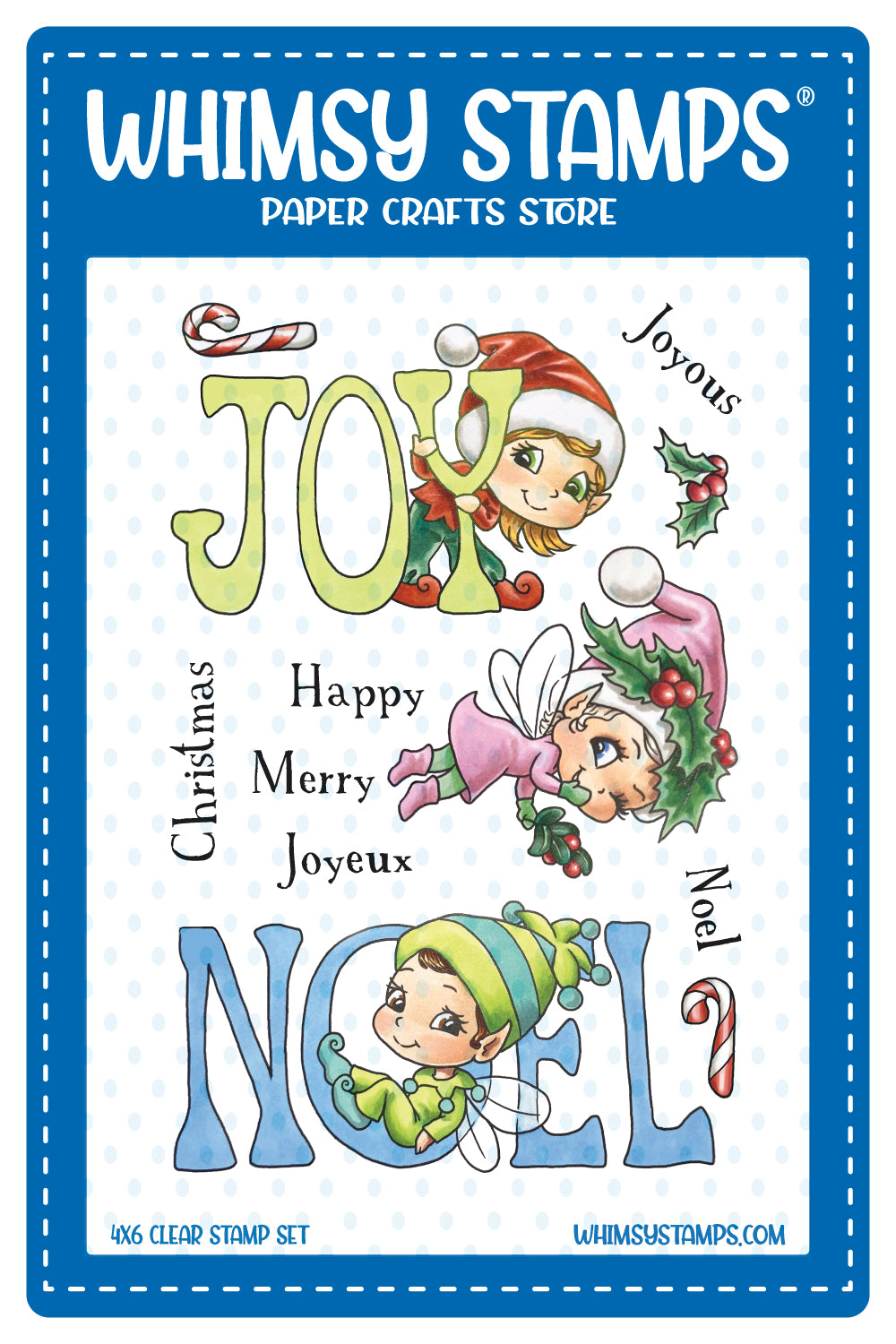 Hero Arts Offset Holiday Messages Clear Stamp Set, image size:1000x1500