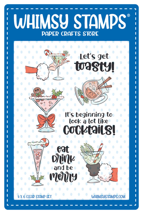 **NEW Cocktails Clear Stamps - Whimsy Stamps