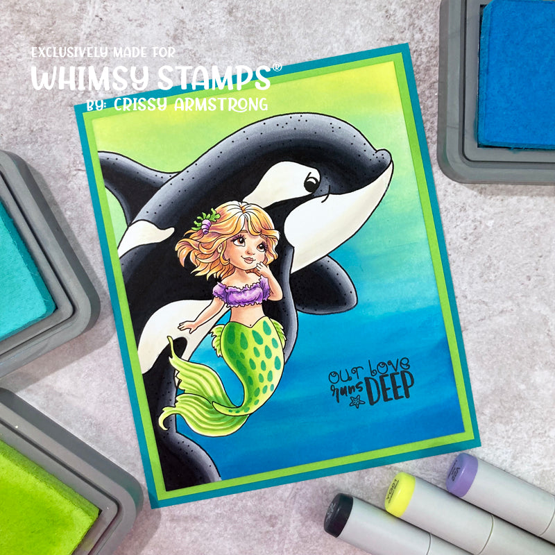 Mermaid Friends Clear Stamps - Whimsy Stamps