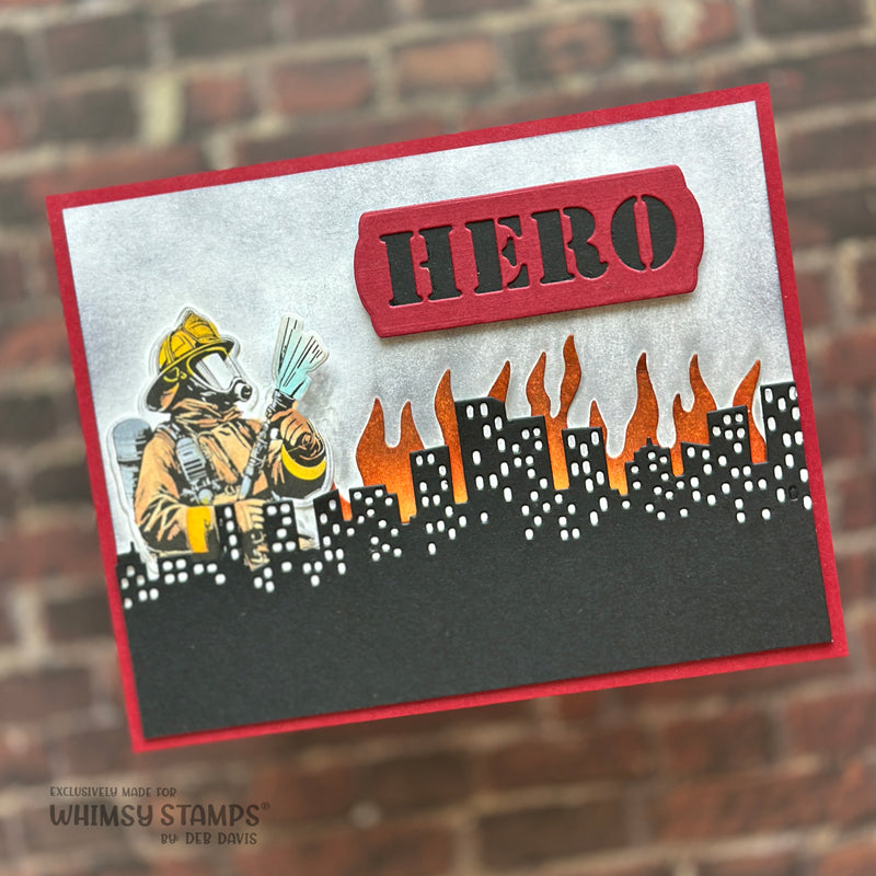 Firefighter Outline Die Set - Whimsy Stamps