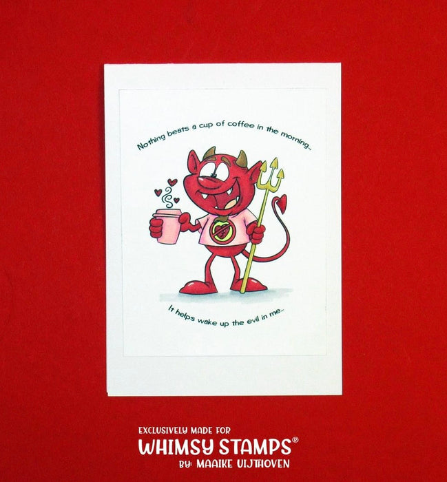 Coffee Devil - Digital Stamp - Whimsy Stamps