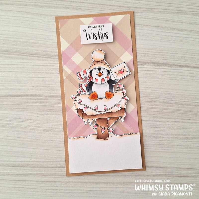 Penguin Happy Mail - Digital Stamp - Whimsy Stamps