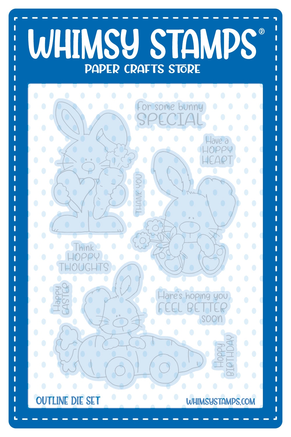 **NEW Hoppy Thoughts Outline Die Set - Whimsy Stamps