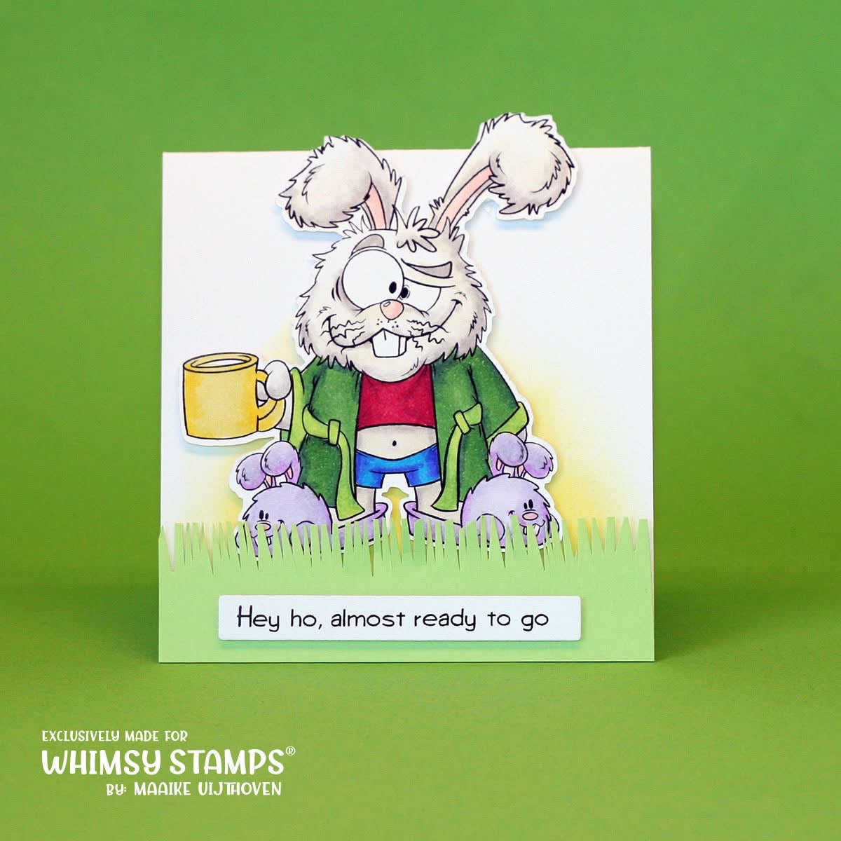 Coffee Bunny - Digital Stamp - Whimsy Stamps