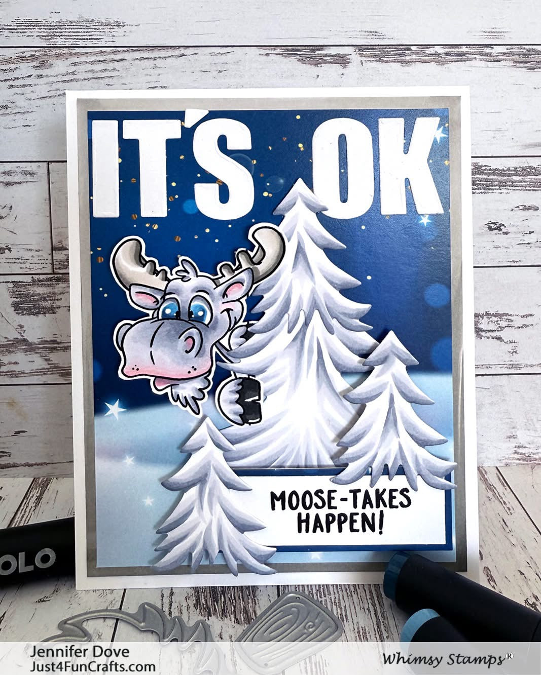 Moose-tude Clear Stamps - Whimsy Stamps