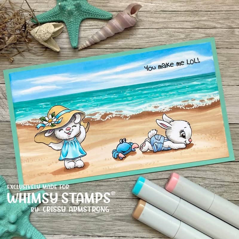 Bunnies in the Garden Clear Stamps - Whimsy Stamps