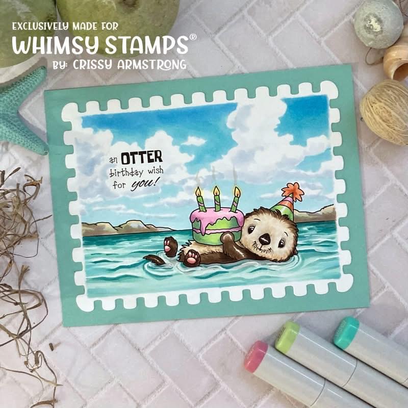 An Otter Birthday NoFuss Masks - Whimsy Stamps