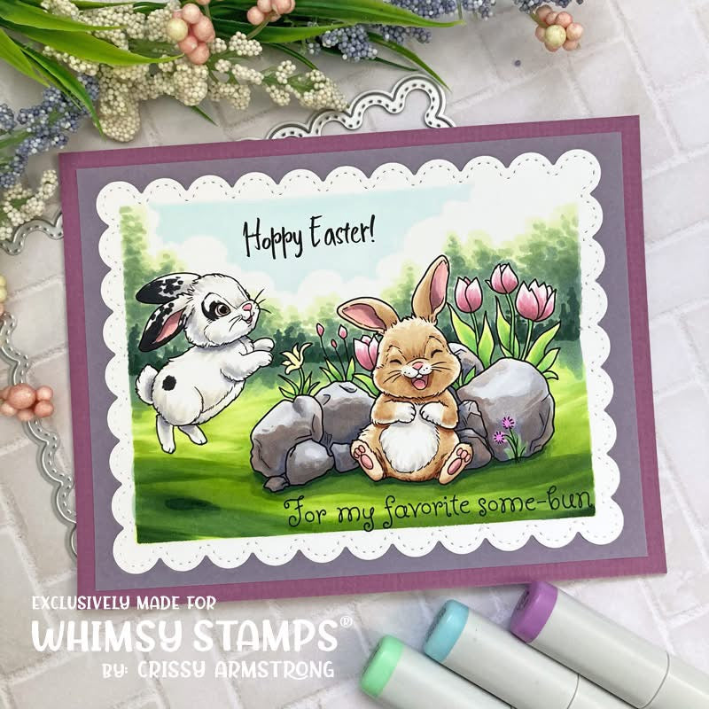 Funny Bunnies NoFuss Masks - Whimsy Stamps