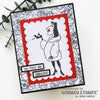 **NEW Postmarks Background Rubber Cling Stamp - Whimsy Stamps