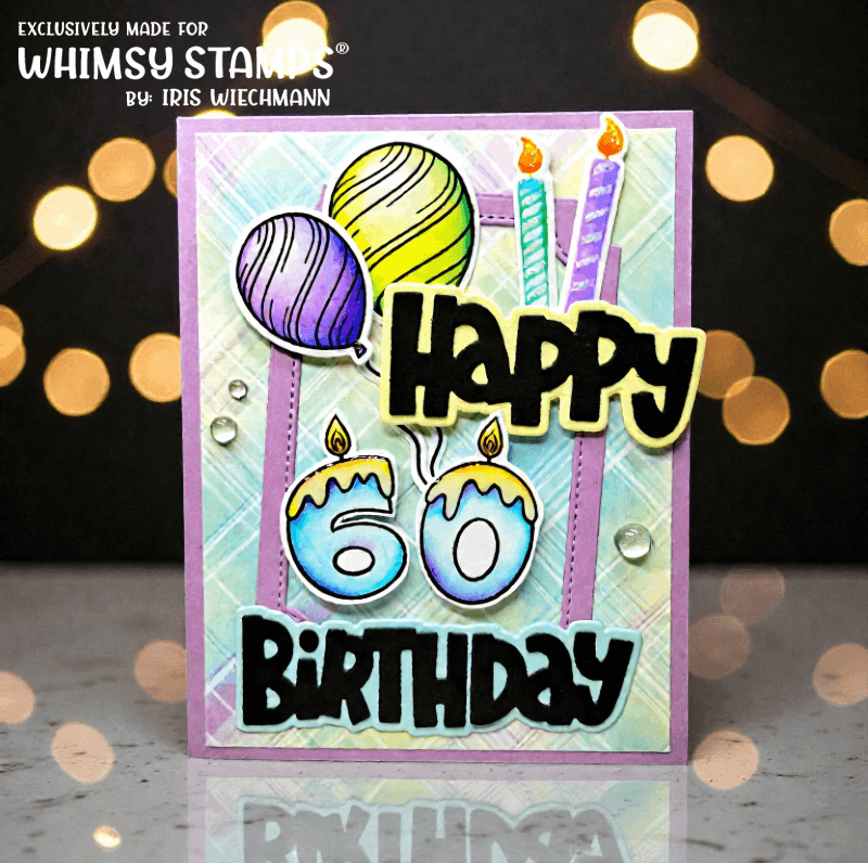 Birthday Sketch Outline Die Set - Whimsy Stamps