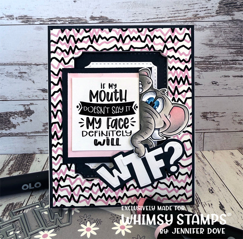 Random Funny Swear Words Clear Stamps - Whimsy Stamps