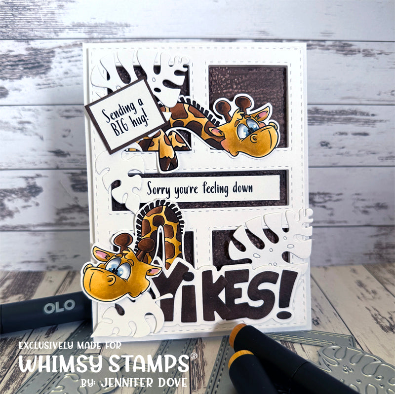 Giraffes Thinking of You Clear Stamps - Whimsy Stamps