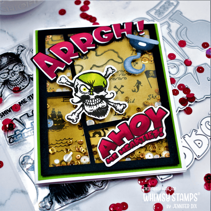 **NEW Blimey Pirates Outline Die Set - Whimsy Stamps