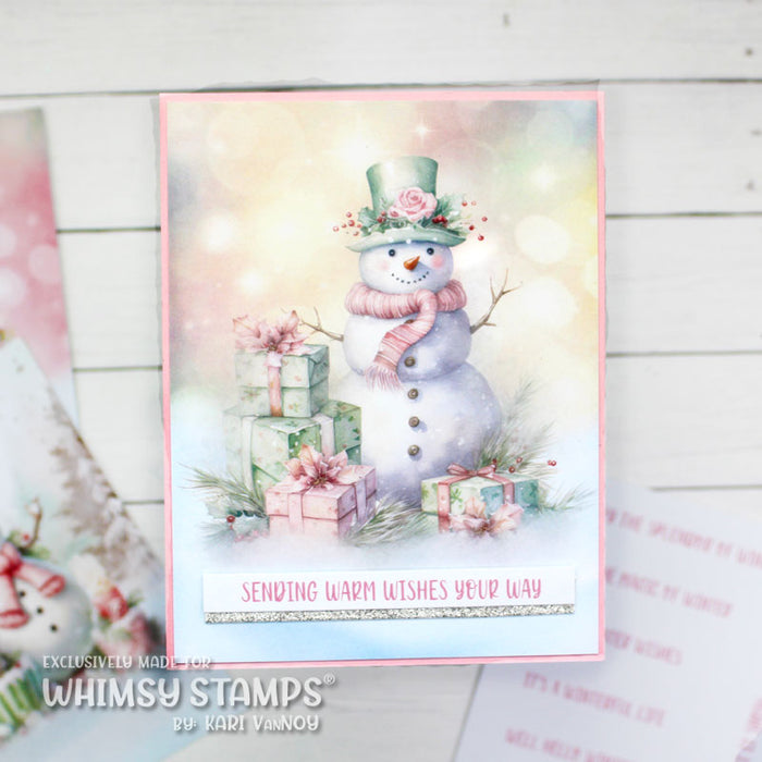 **NEW Quick Card Fronts - A2 Snowball Friends - Whimsy Stamps