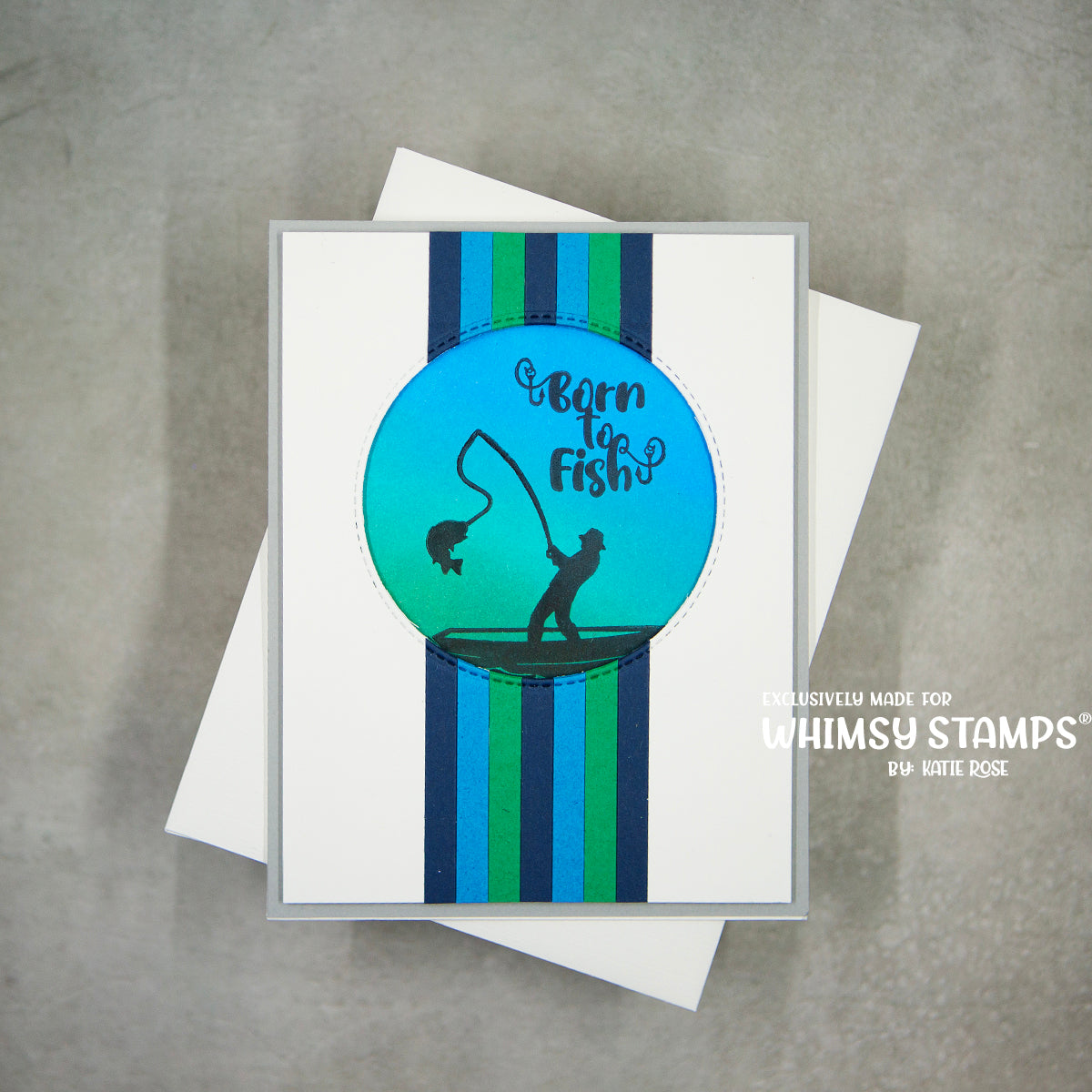 Born to Fish Clear Stamps - Whimsy Stamps