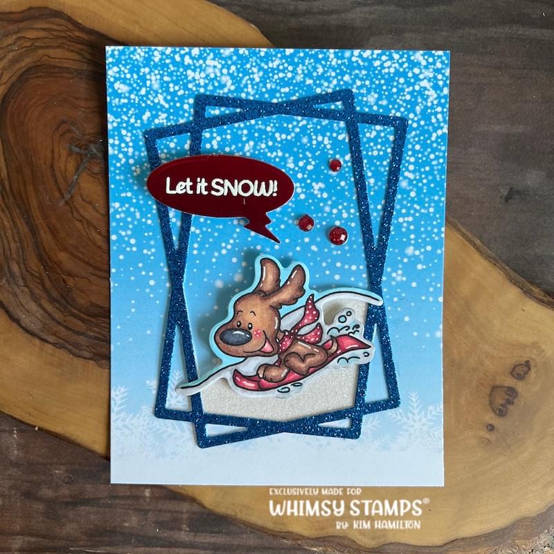 **NEW Christmas Doggies Outlines Die Set - Whimsy Stamps