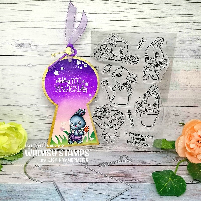 Bunnies in the Garden Clear Stamps - Whimsy Stamps