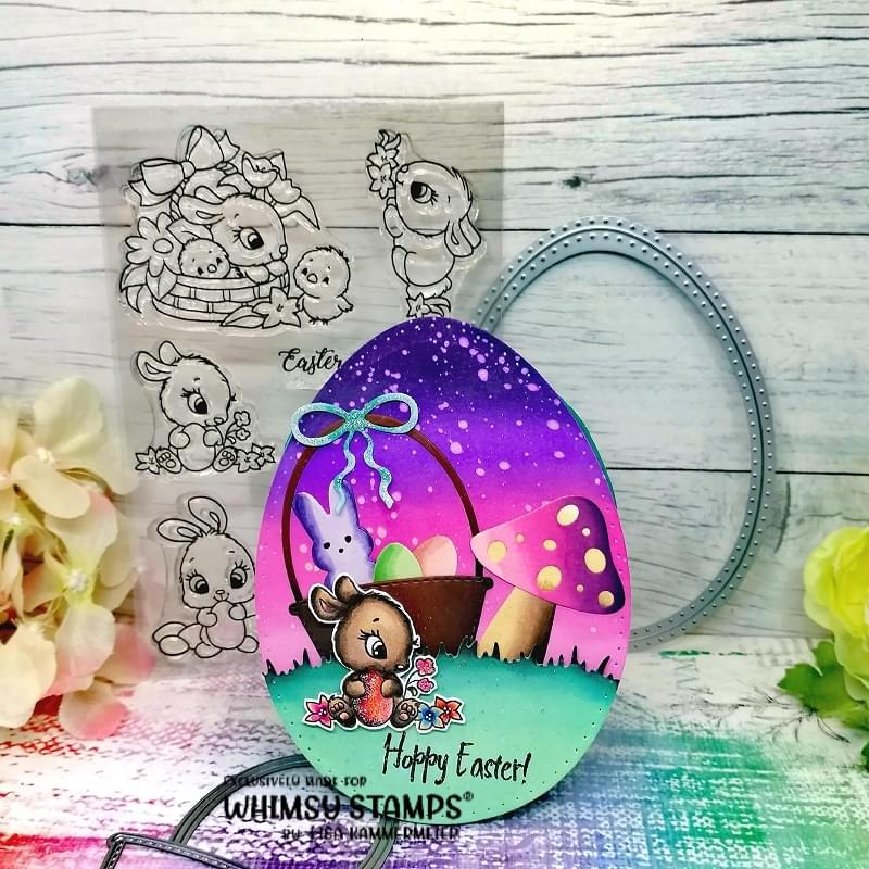 Bunnies in the Garden Clear Stamps - Whimsy Stamps
