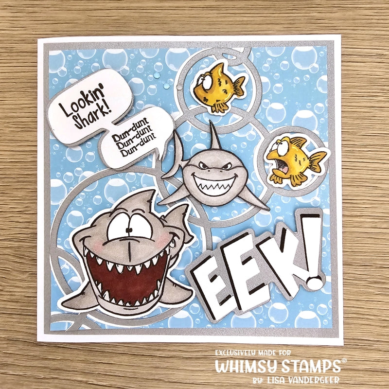 Lookin' Shark Clear Stamps - Whimsy Stamps
