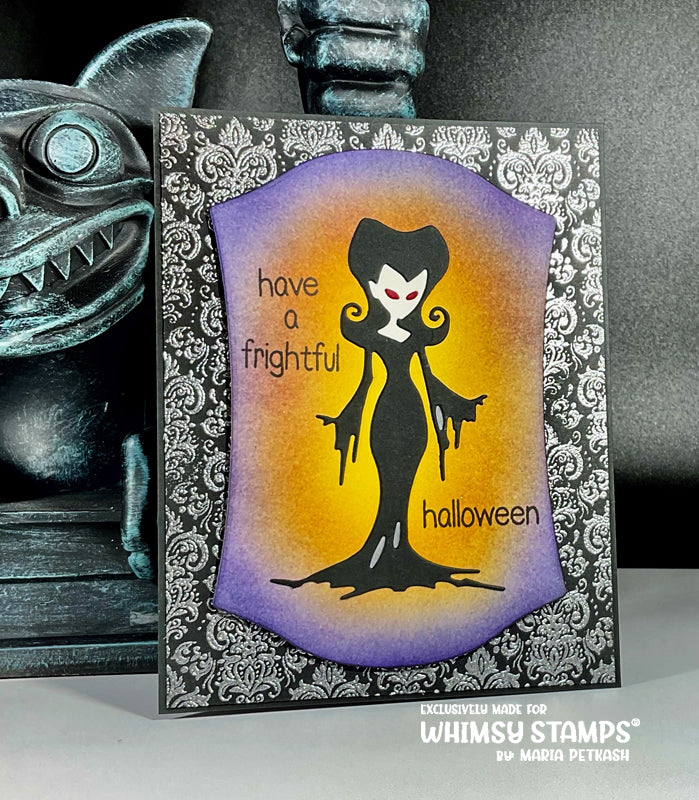 Vintage Wallpaper Rubber Cling Stamp - Whimsy Stamps