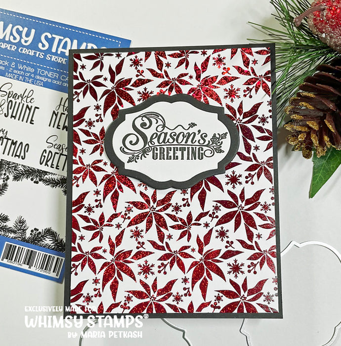 *NEW Toner Card Front Pack - A2 Holiday Sentiment Frames - Whimsy Stamps