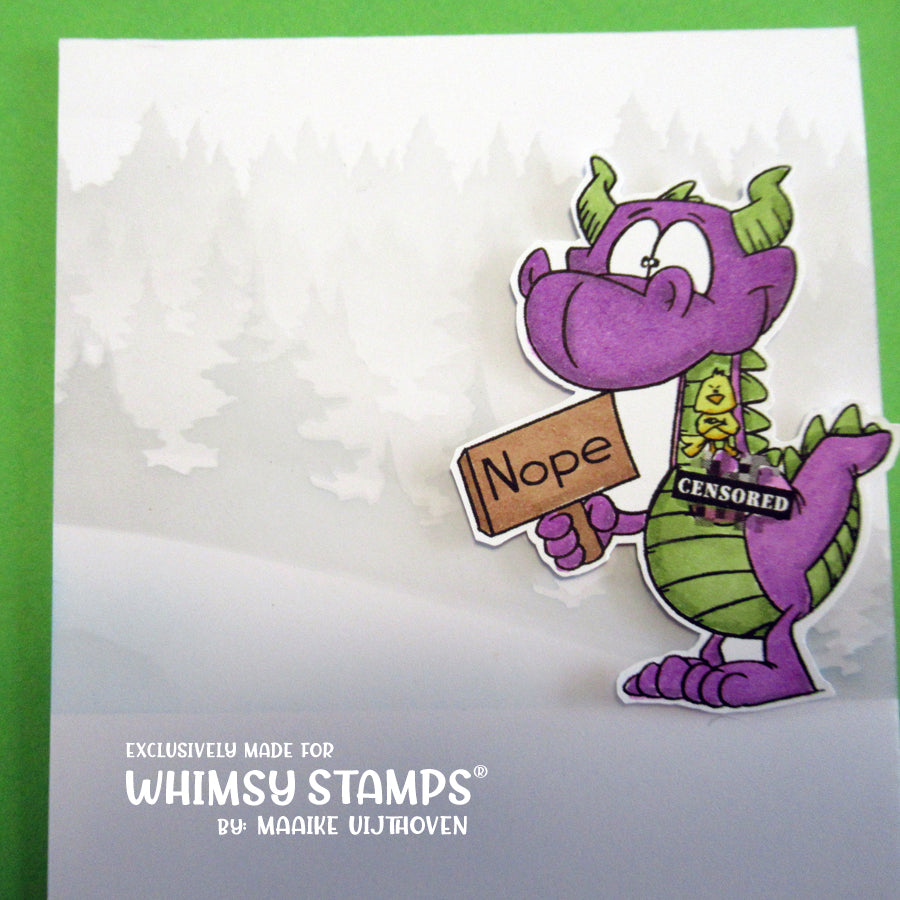 Dudley Flipping the Bird - Digital Stamp - Whimsy Stamps