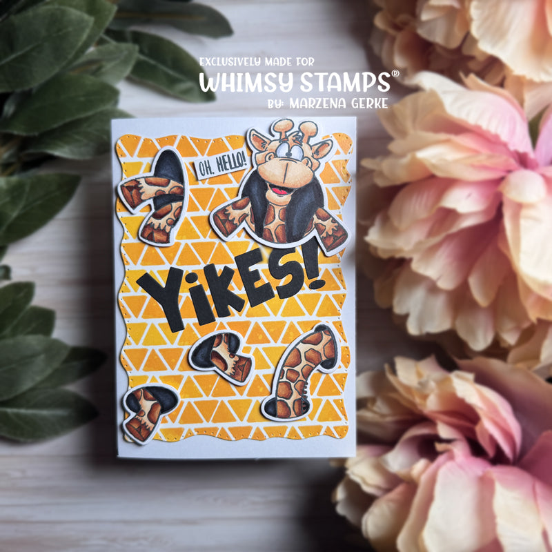 Giraffes, Oh Hello Outline Die Set - Whimsy Stamps