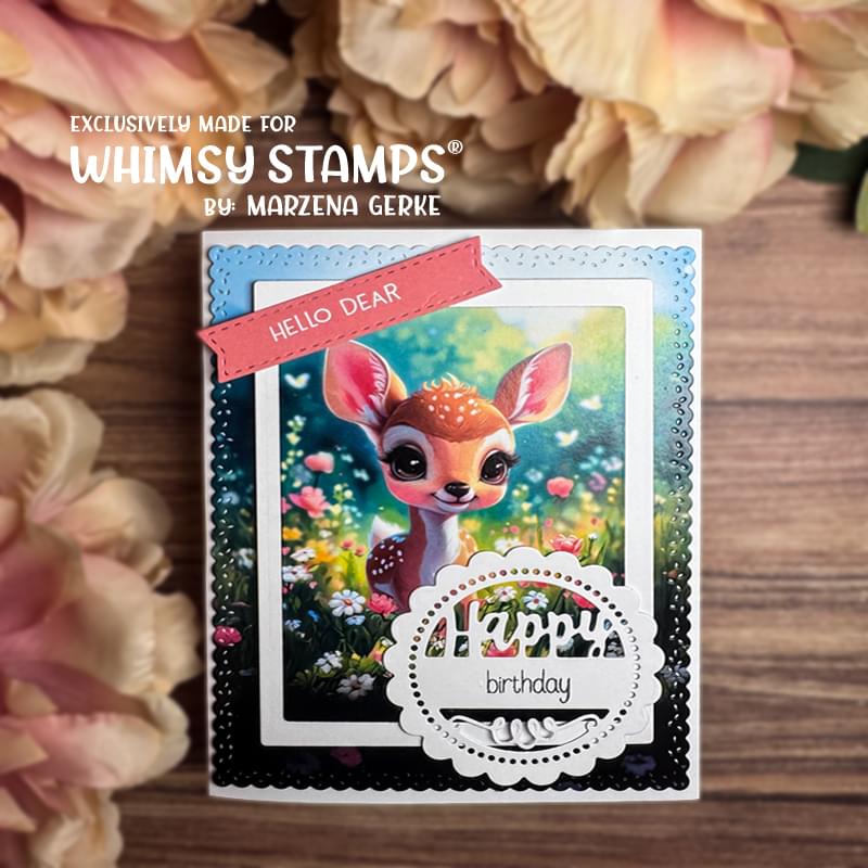 **NEW Quick Card Fronts - Dear Friend - Whimsy Stamps