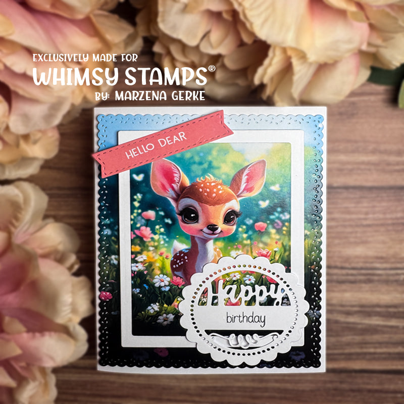 **NEW Quick Card Fronts - Dear Friend - Whimsy Stamps