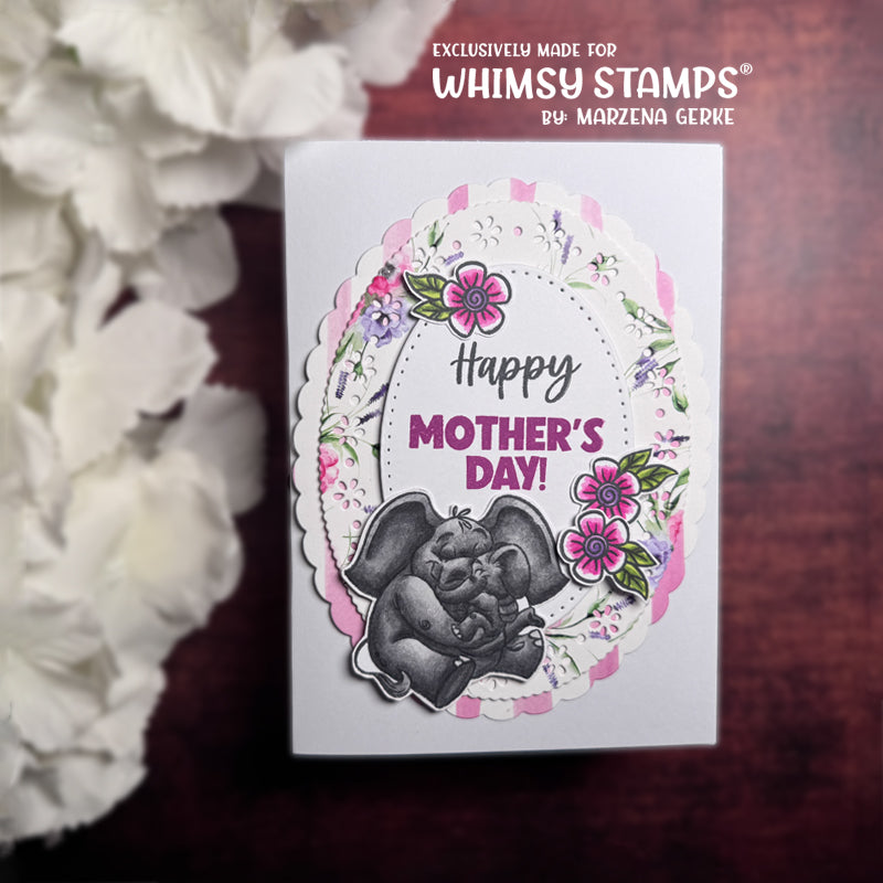 Mother's Father's Day Hugs Clear Stamps - Whimsy Stamps