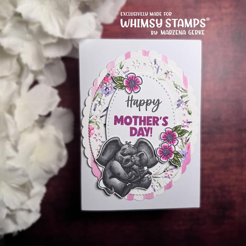 Mother's Father's Day Hugs Clear Stamps - Whimsy Stamps